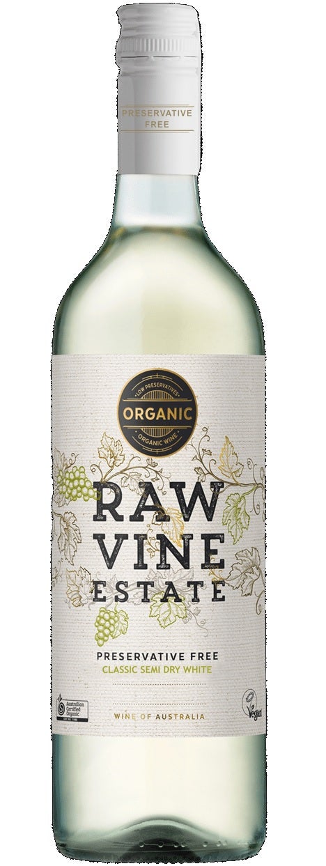 Raw Vine Estate Organic Preservative Free Classic Semi Dry White 2021 Wine